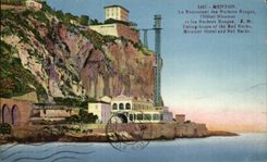 CPA Menton Le restaurant des Rochers Rouges