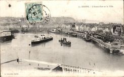 CPA Dieppe antes del puerto y de la ciudad de los barcos