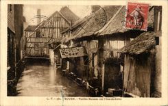 CPA Rouen Vieillers Houses on I Water of Robec