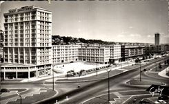 Avenida de CPSM Le Havre Foch vista del ayuntamiento norteno de la vuelta de Oceane de la puerta