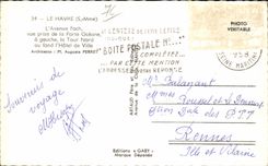 Avenida de CPSM Le Havre Foch vista del ayuntamiento norteno de la vuelta de Oceane de la puerta