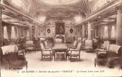 CPA para cortarlo vapor interior Francia la sala de estar grande Louis XIV