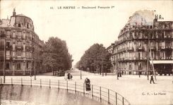 CPA para cortarla bulevar 1r de Francois