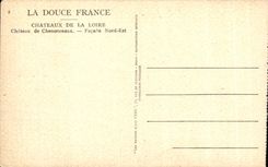 Castillo suave de CPA Francia del castillo de Loire de Chenonceaux