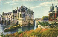 CPA Chenonceaux el castillo y la torre de las marcas