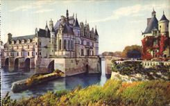 CPA Douse Chateauz Francia del Loire Chenonceaux