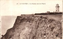 CPA Le Havre el acantilado hacia los faros