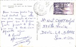 El entrar de CPA Le Havre del puerto visto de la direccion de Sainte