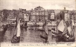 Manija de CPA Le Havre de los pilotos el museo y la calle y la calle de los barcos de Paris