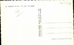 CPA Ascain the Romain Bridge