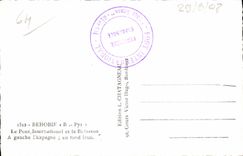 CPA Behobie the International Bridge and Bidassoa on the left Spain at the Irun Bottom