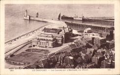 CPA Treport the Casino And Entrance Of the Port Tennis