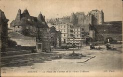 CPA Dieppe el lugar del casino y del castillo viejo