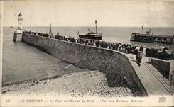 CPA Treport the pier and I Entrance of the Port