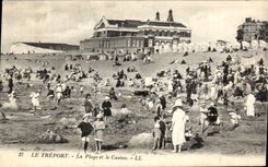 CPA Treport the Beach and the Casino Children