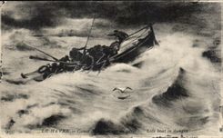 Bote salvavidas del barco de CPA Le Havre en peligro