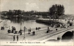 CPA bayonne Vue Pont Mayou et la Citadelle