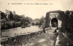 CPA Sauveterre Old Bridge I Church and the Castle