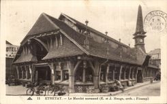 CPA Etretat Market Norman Cylce Bicycle
