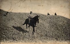 Cazadores armados de CPA Africa en el caballo Militaria del caballo del oficial de Africa