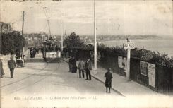 CPA LE Haver Le Rond Point Felix Faure Tramway