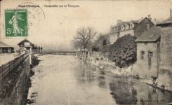 CPA Pont I Eveque Passerelle sur la Touques