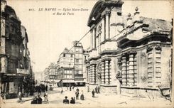 Iglesia de CPA Le Havre Notre Dame y ruda de Paris