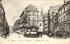 CPA Rouen the Street of the Republic Street Republic