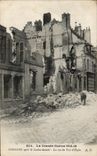 CPA La Grande Guerre Soissons apres le bombardement La rue du Fost d etain 