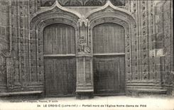 CPA Croisic (the Loire inf) portall northern of I Notre Dame Church of pity