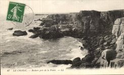 Rocas de CPA Croisic cerca del punto