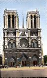 CPA Paris Frontage of the cathedrate Notre Dame