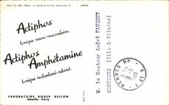 CPA Paris the Healthy one and the Bridge Alexandre III Eiffel Tower