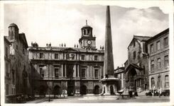 CPA Arles Places Republic and I Obelisk
