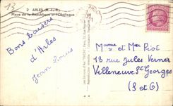 CPA Arles Places Republic and I Obelisk