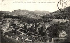 CPA La Bourboule et la vallee de vendeix Vue prise de la roche des fees