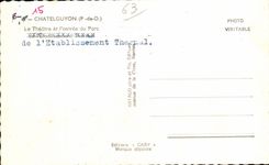 CPA Chatelguyon el teatro y el entrar del parque de establecimiento hidropAtico