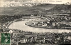 CPA Grenoble Panorama de la Troche I lle Verte et la Chaine des Alpes