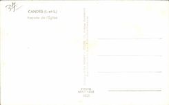 CPA Candes Facade de l Eglise