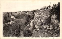 CPA Courcay Les Rochers Chemin de la Doue et l Indre