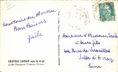 CPA Chinon Castle Under snow Stereotypes Montaron Chinon Castle