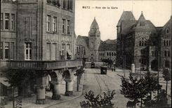 CPA Metz Rue de la Gare