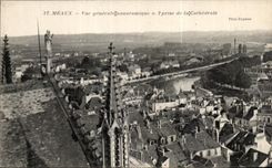 CPA Meaux View panoramic has 2 catch of the Cathedral