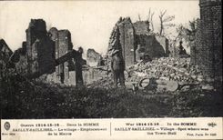 CPA War 1914 15 16 In the Sum Sailly Saillisel the Village Site of the Militaria Town hall
