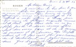 CPA Rouen Quays of the Seine Boat