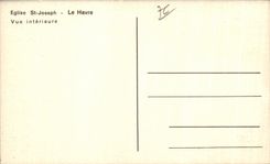 Interior visto Le Havre de San Jose de la iglesia de CPA