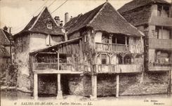 CPA Salies De Bearn Vieilles Maisons