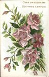 CPA Fantaisie Fleur C est Un Coeur ami Qui Vous L envoie