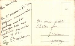 CPA Fantaisie Flower Happy Birthday Horseshoe