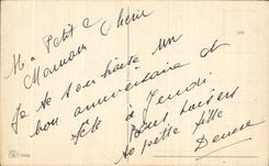 CPA Fantaisie Fleur Bonne fete Fer a cheval